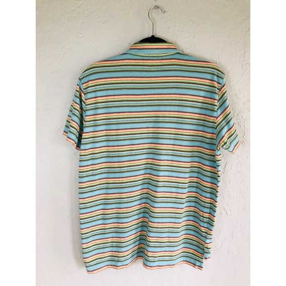 Bear Surfboards Vintage 90's Men's Striped Polo Shirt Size M - Picture 3 of 3